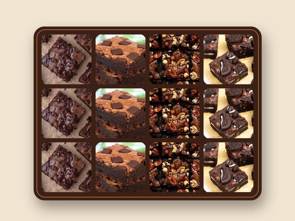 Box of 12 mixed brownies