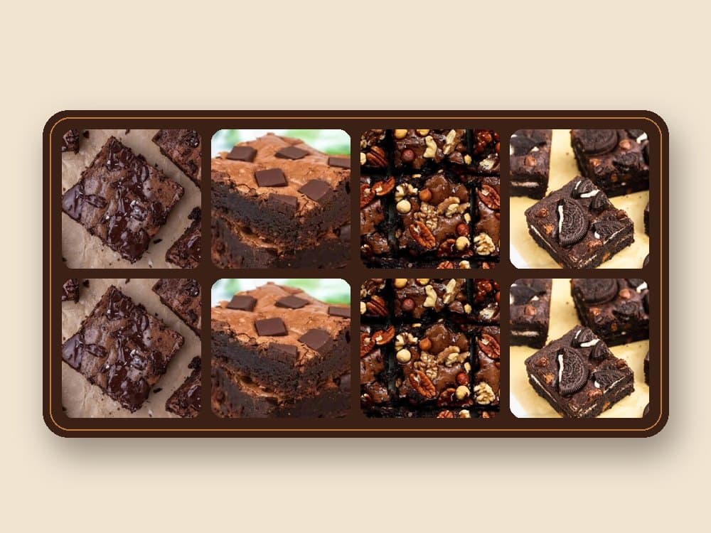 Box of 8 brownies with mixed flavours